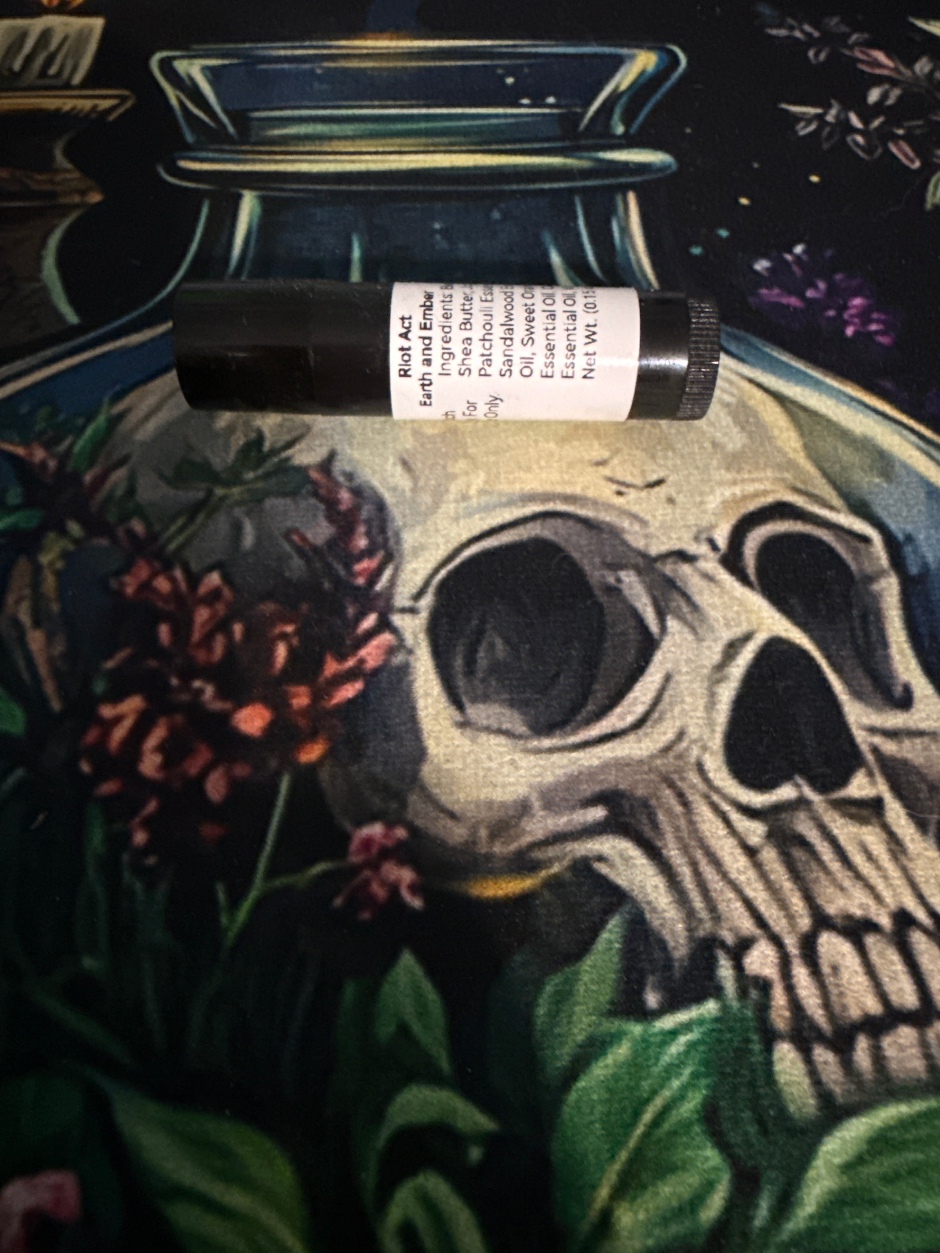 The Riot Act Earth & Ember Lip Balm — Handmade Patchouli Sandalwood Natural Chapstick