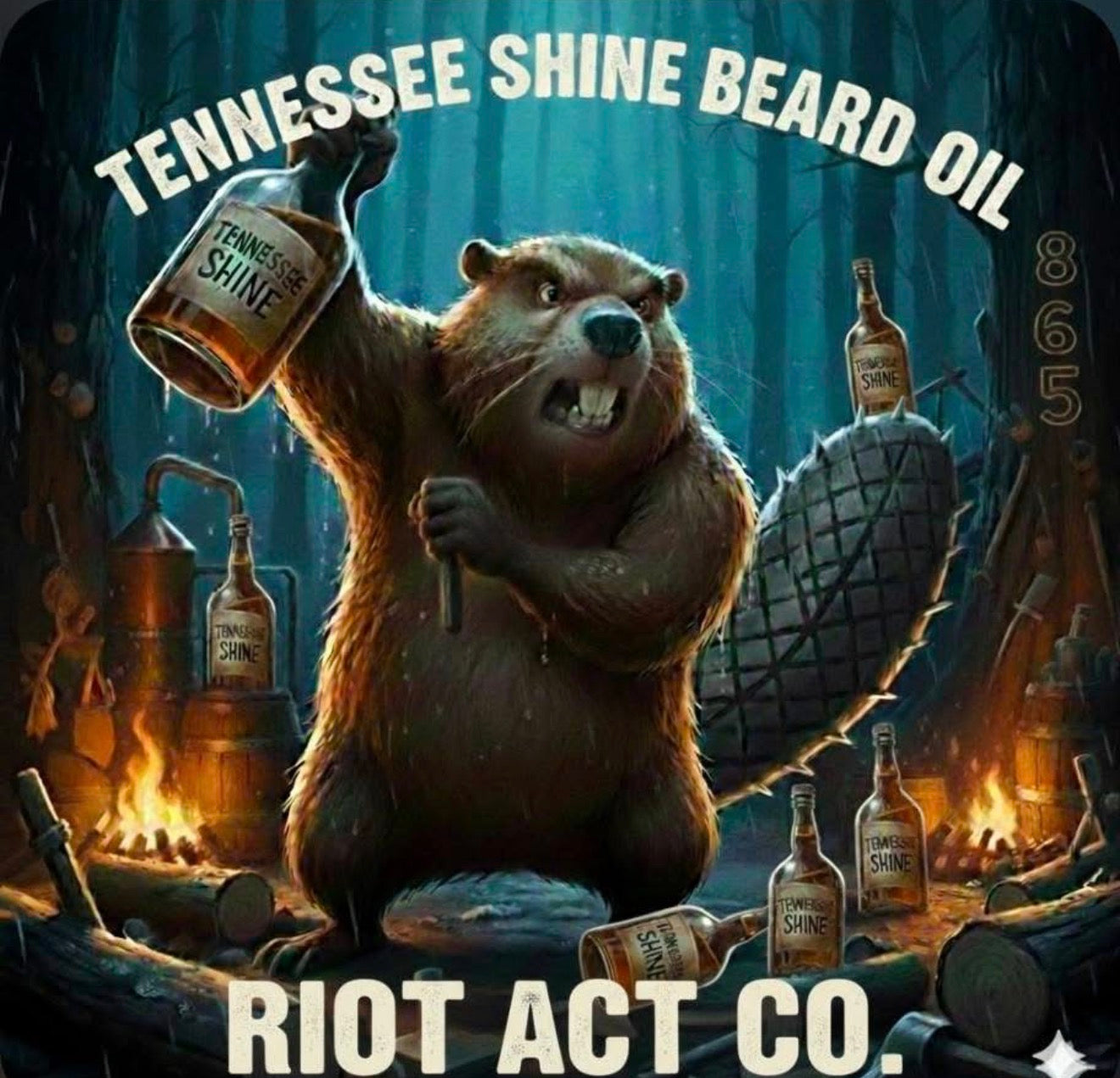 The Riot Act Tennessee Shine Beard Oil — Small Batch Cedarwood Vanilla Men's Beard Oil