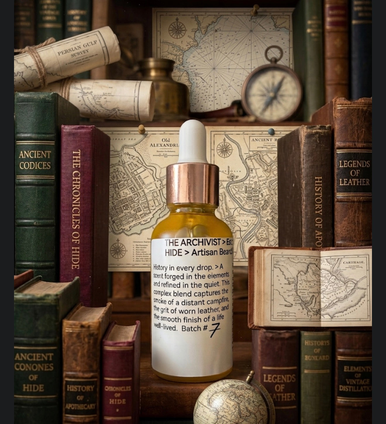 Archivist Hide Artisan Beard Oil detail