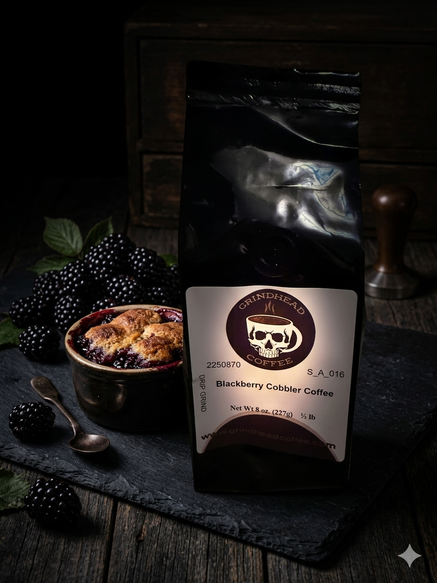 Grindhead Blackberry Cobbler Gourmet Coffee – 1/2 lb Drip Grind, Locally Roasted