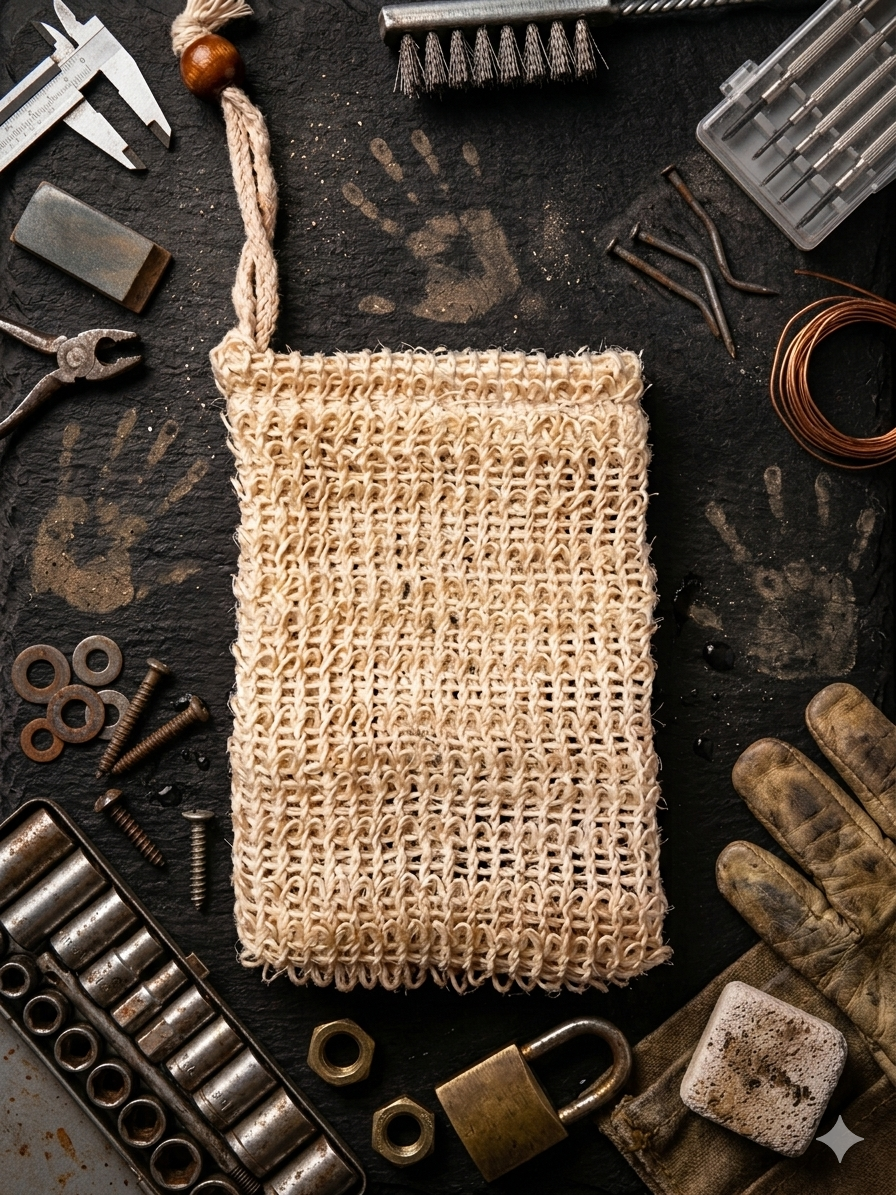 Natural Exfoliating Loofah Soap Saver Bag Kit