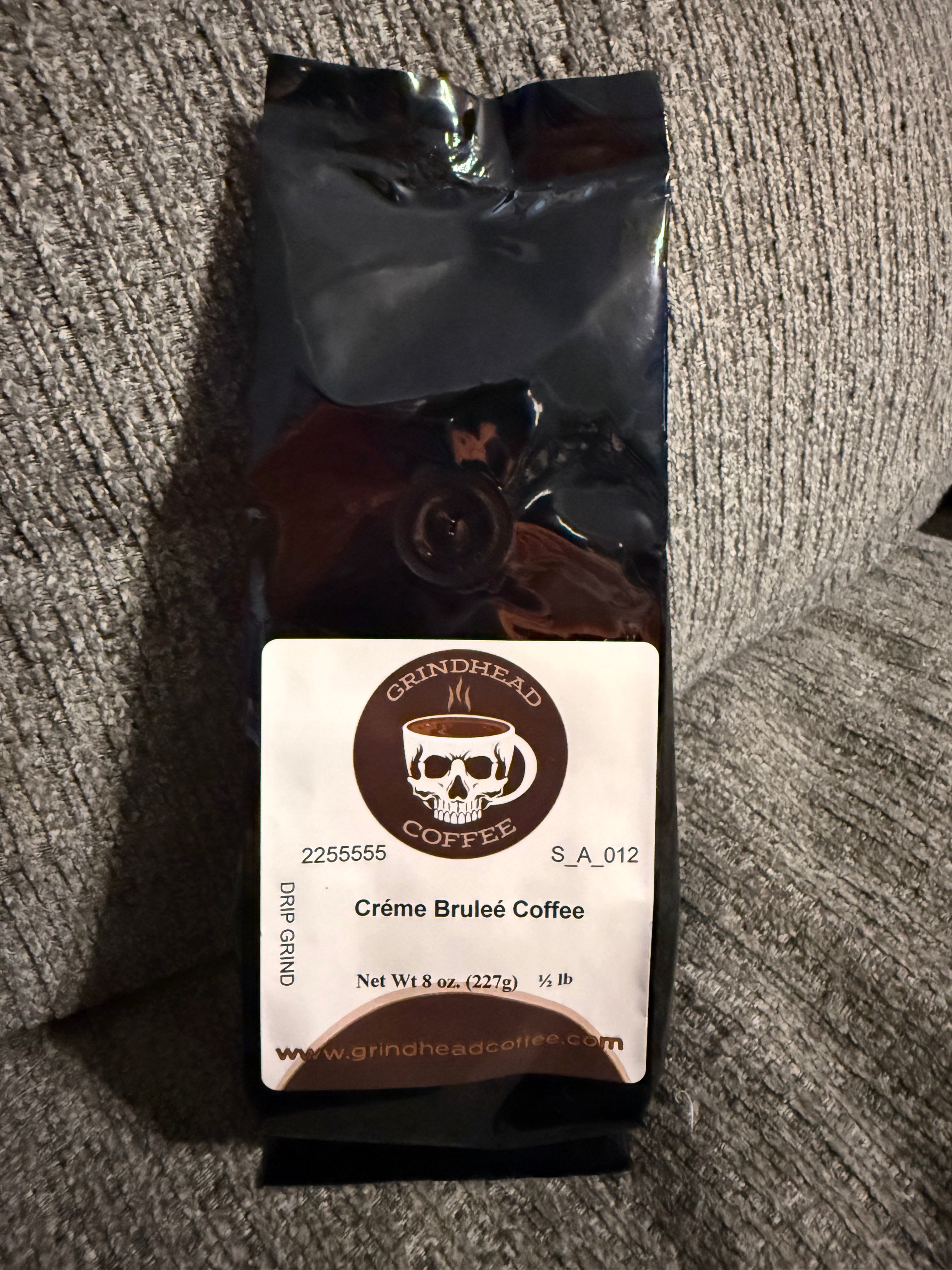 Grindhead Crème Brûlée Flavored Coffee – Caramel Vanilla Medium Roast Arabica Beans