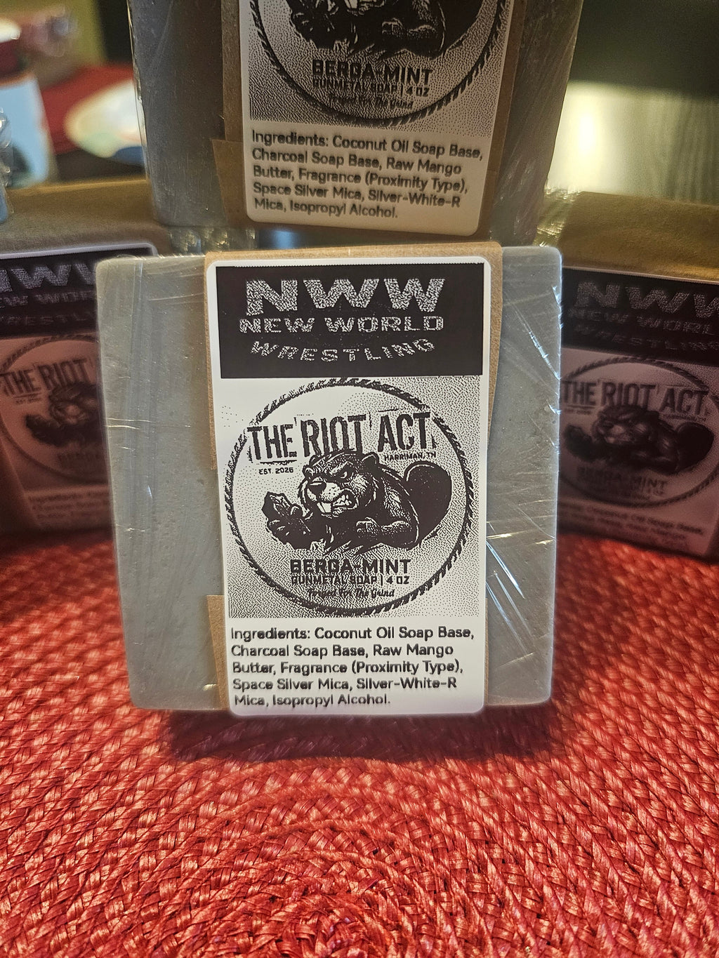 The Riot Act Berga-Mint Bar Soap — Heavy Duty Activated Charcoal Bergamot Men's Soap
