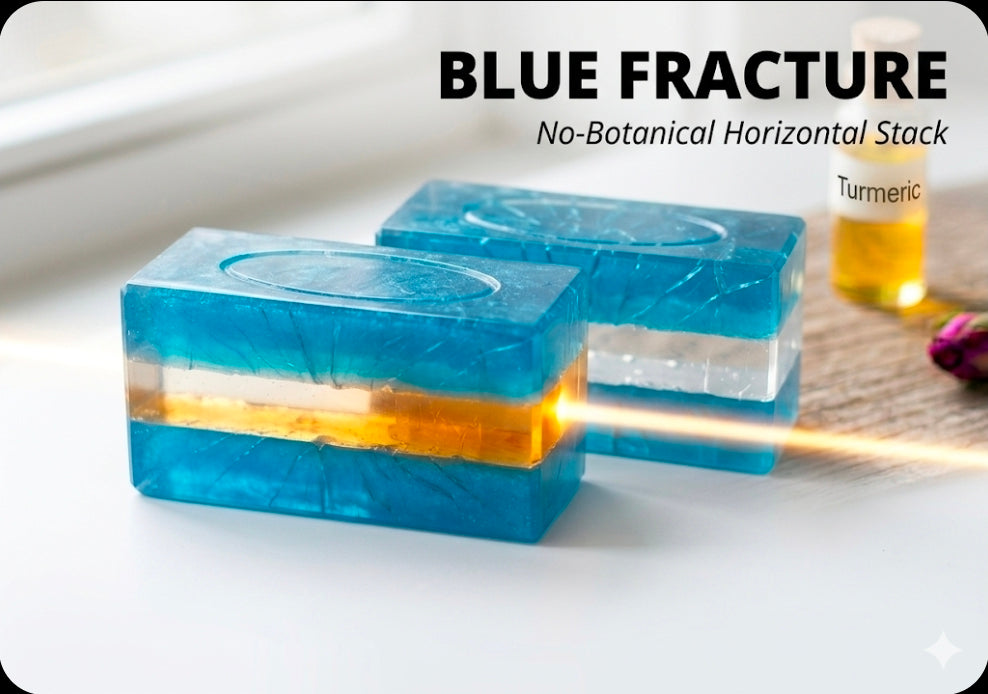 The Riot Act Blue Fracture Bar Soap — Handmade Cobalt Blue Glycerin Artisan Soap