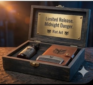 The Riot Act Ember & Iron Beard Oil — Small Batch Bergamot Cedarwood Leather Men's Beard Oil