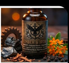 The Riot Act Ember & Iron Beard Oil — Small Batch Bergamot Cedarwood Leather Men's Beard Oil
