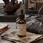 The Riot Act Biker's Jacket Beard Oil — Small Batch Leather Tobacco Cedarwood Men's Beard Oil