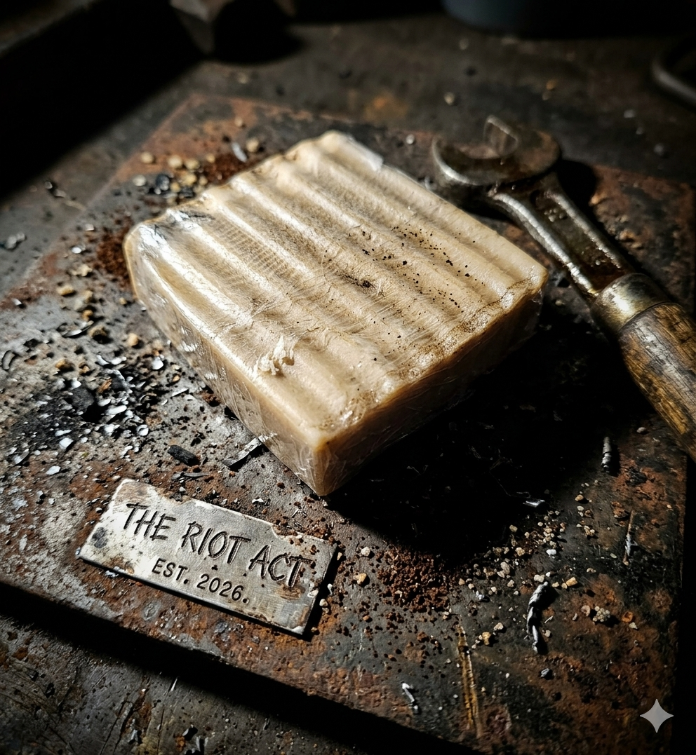 The Riot Act Static & Ember Bar Soap — Industrial Activated Charcoal Heavy Duty Men's Soap