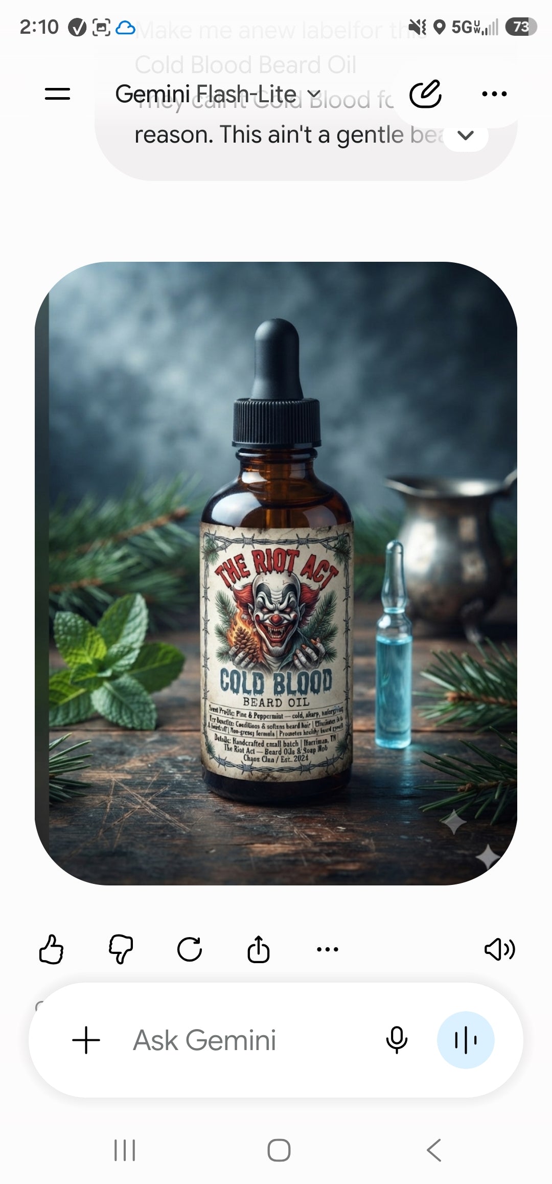 Cold Blood Beard Balm on wood background