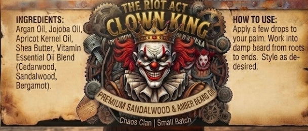 The Riot Act Clown King Bundle — Beard Oil + Soap + Balm Men's Grooming Set