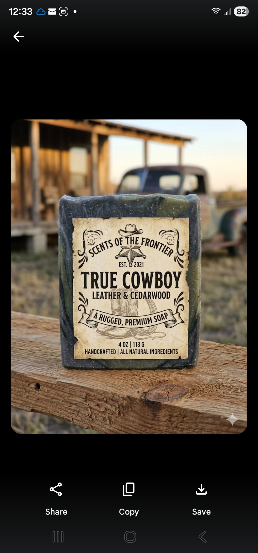Clown King Leather Cedarwood Artisan Soap Bar