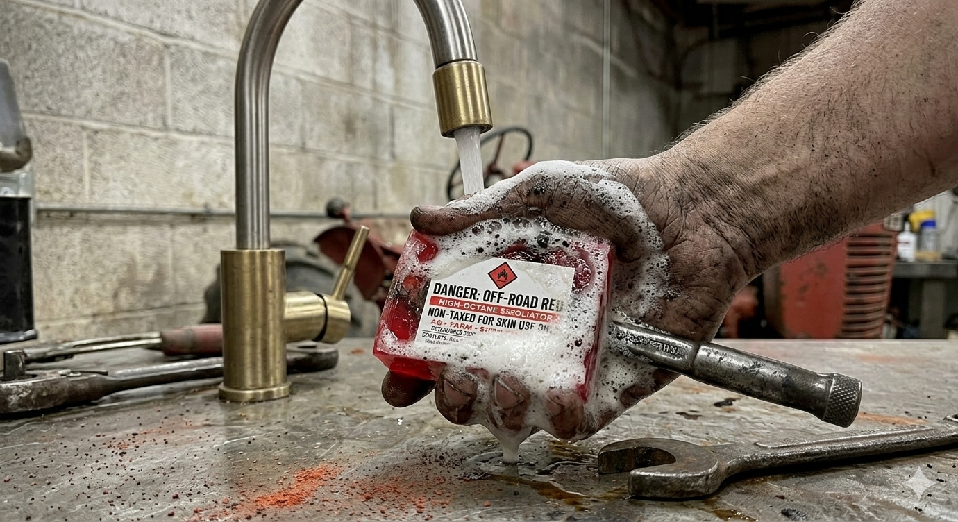 The Riot Act Off-Road Red Bar Soap — Heavy Duty Pumice Exfoliating Mechanic Hand Soap