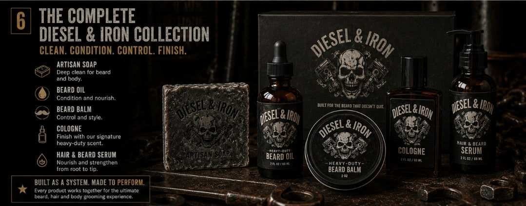 Diesel & Iron Heavy-Duty Artisan Beard & Body Soap.