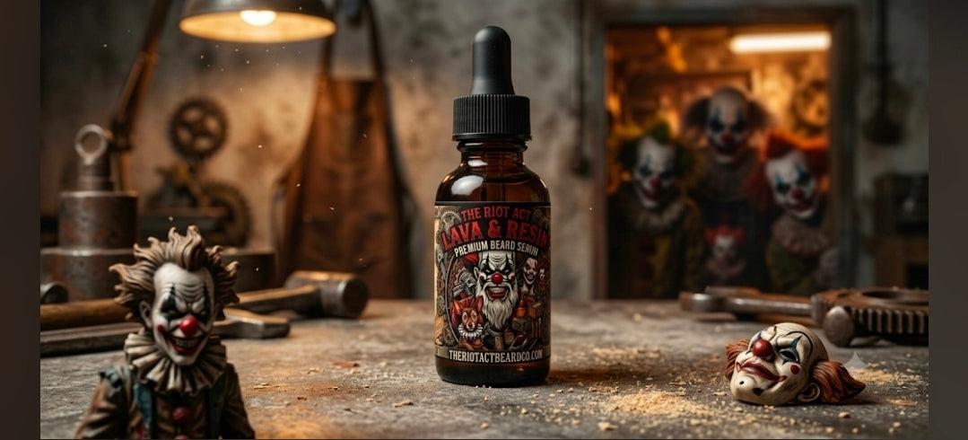 Lava & Resin Beard Oil bottle