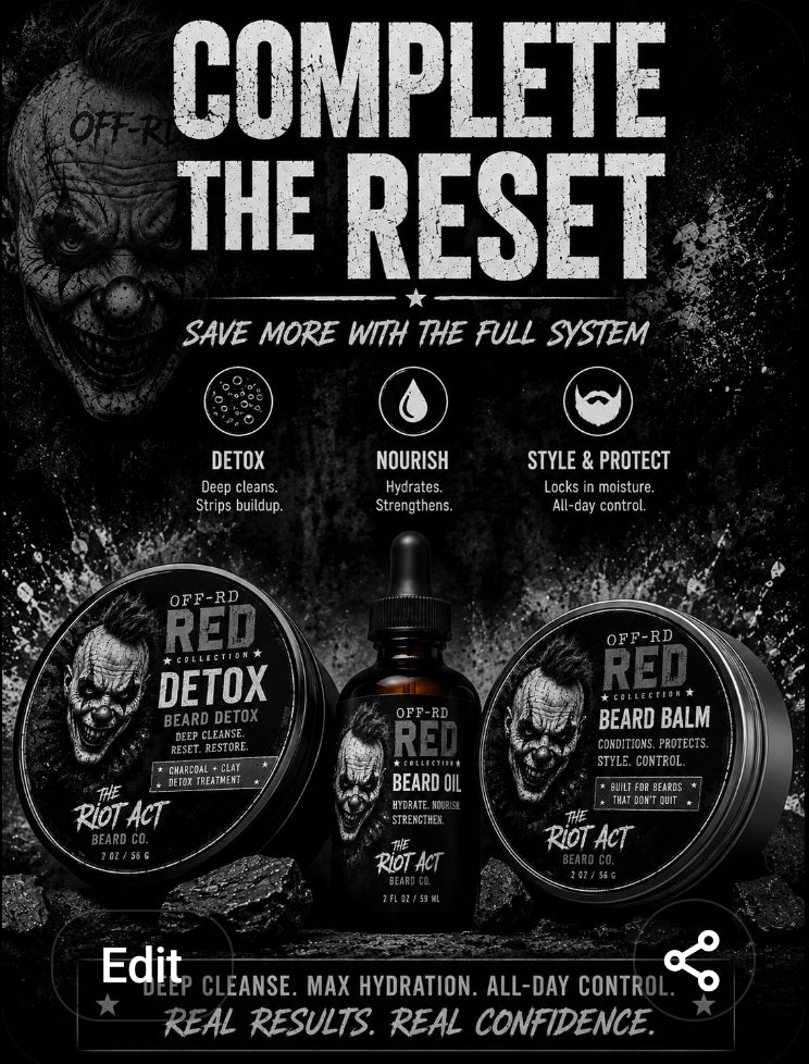 The Riot Act Off-Road Red Beard Detox Beard Treatment