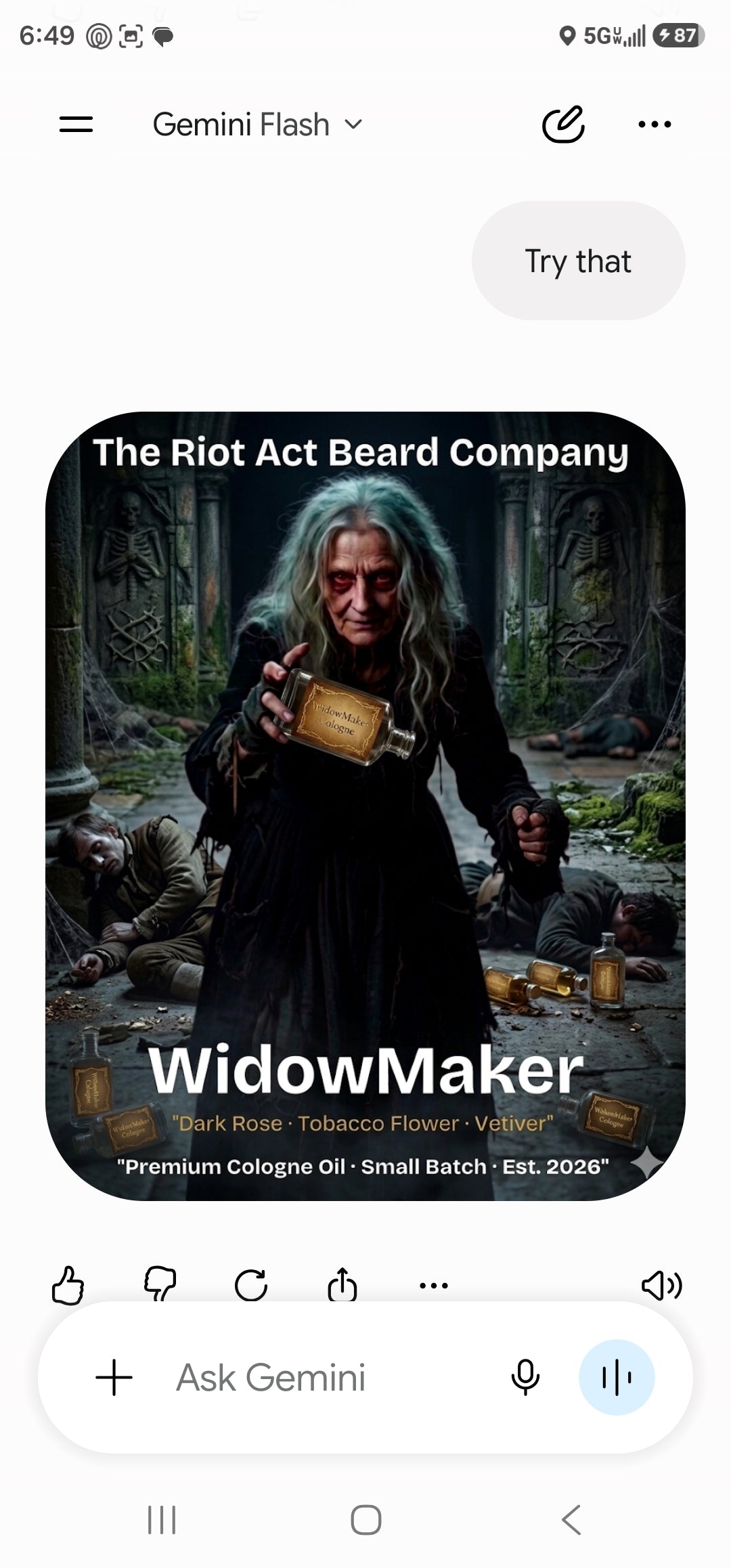 Widow Maker Cologne Oil