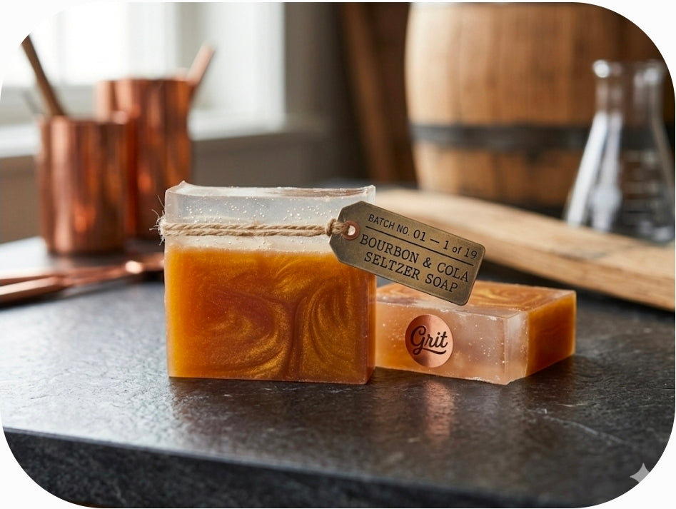 Bourbon Cola Seltzer Artisan Soap Bars Elite
