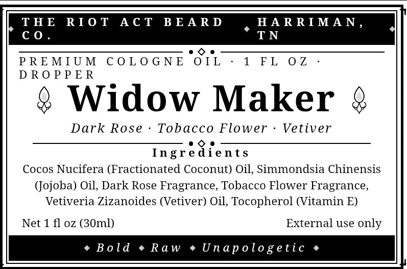 Widow Maker Cologne Oil