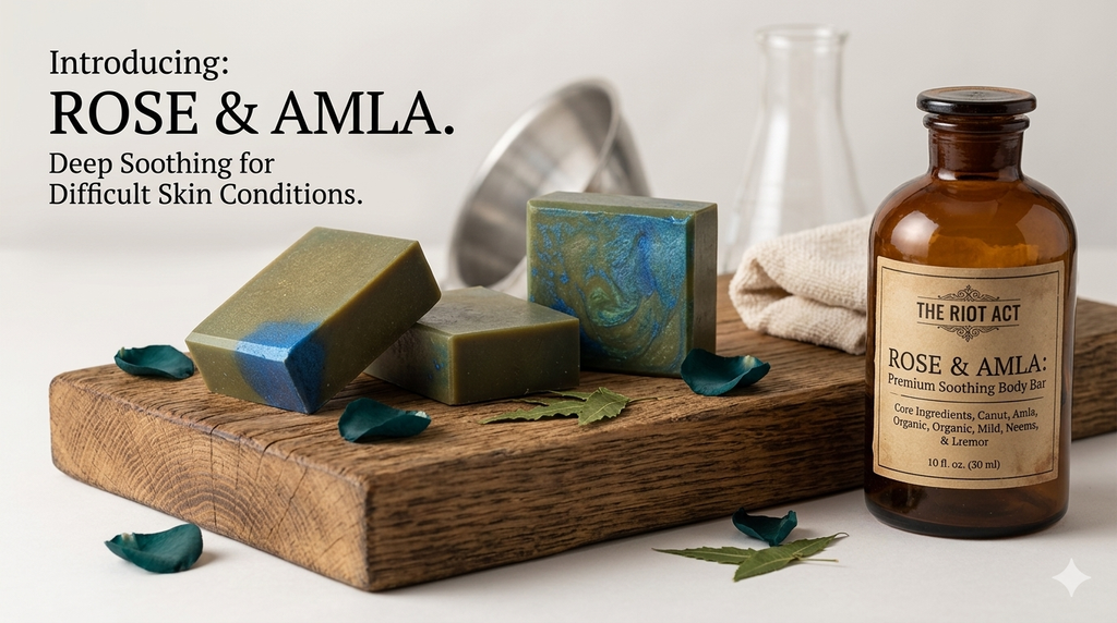 Sensitive Skin Soap Bundle: Rose & Amla Fruit Bar, Orange 10x Dead Sea Mud Brick, Clinical Muscle Overhaul & Restoration Bar plus Hardware