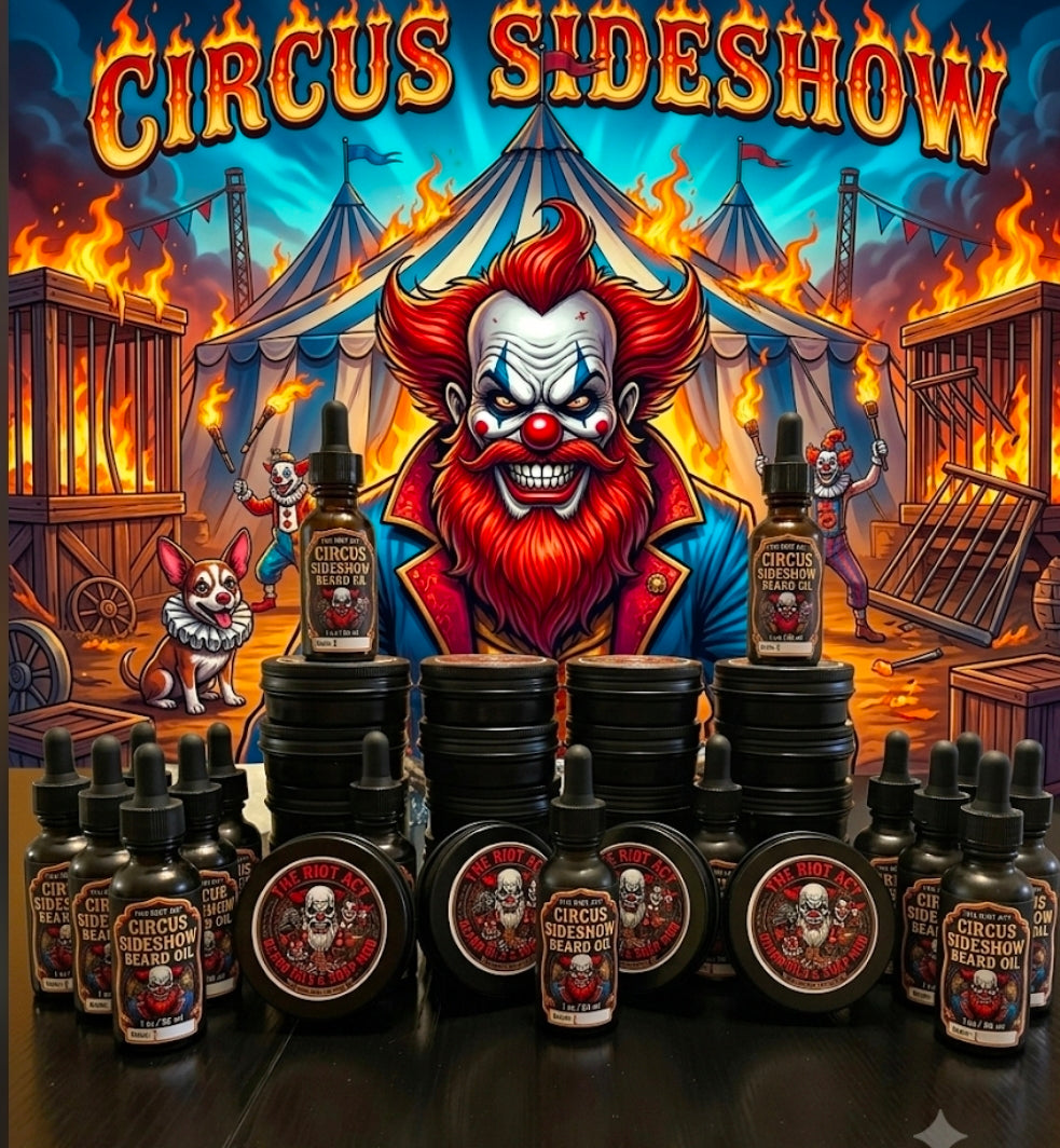 Circus Sideshow Beard Oil packaging