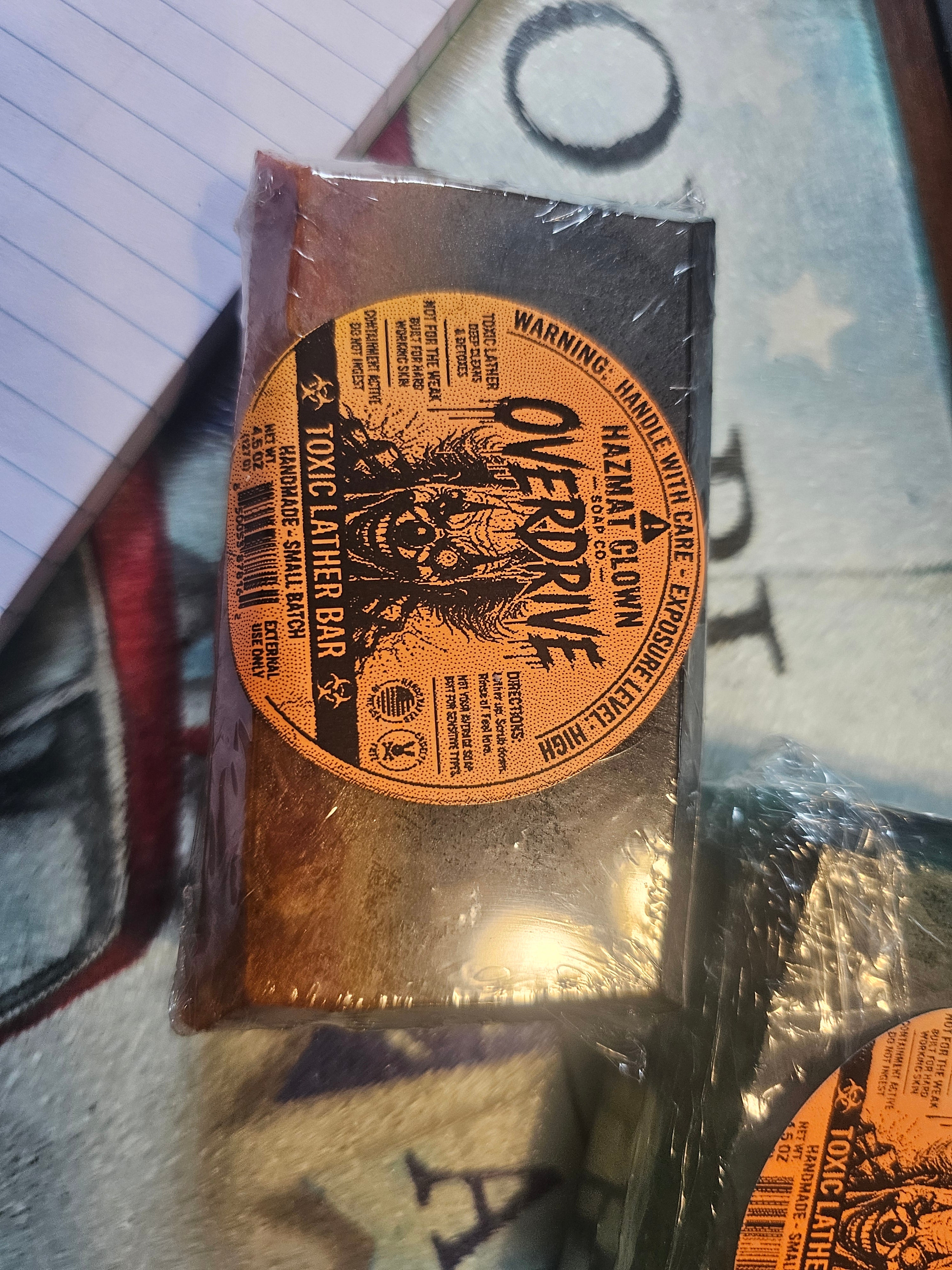 Hazmat Overdrive Soap Bar packaging