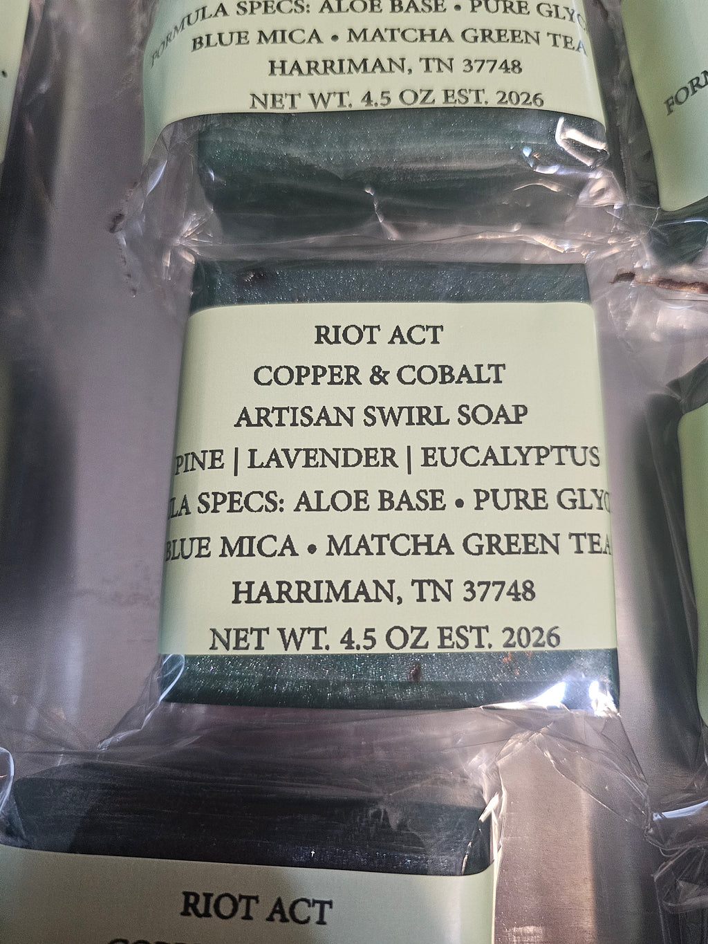 Copper & Cobalt | Aloe & Matcha Swirl Artisan Soap