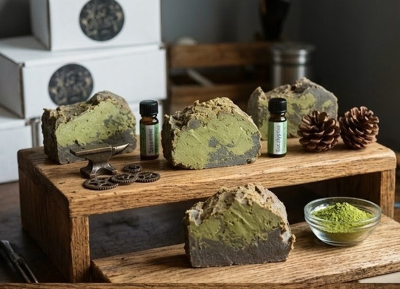 Iron Moss Soap – Dead Sea Mud & Matcha Green Tea Soap for Deep Clean & Smooth Skin