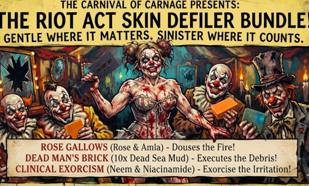 The Riot Act-THE CARNIVAL OF CARNAGE: 3-STAGE SKIN DEFILER BUNDLE
STOP THE ROT. START THE RITUAL.