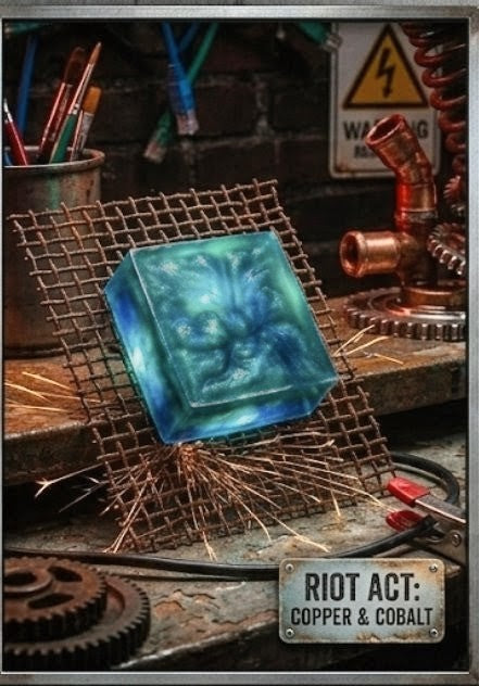 Copper & Cobalt | Aloe & Matcha Swirl Artisan Soap