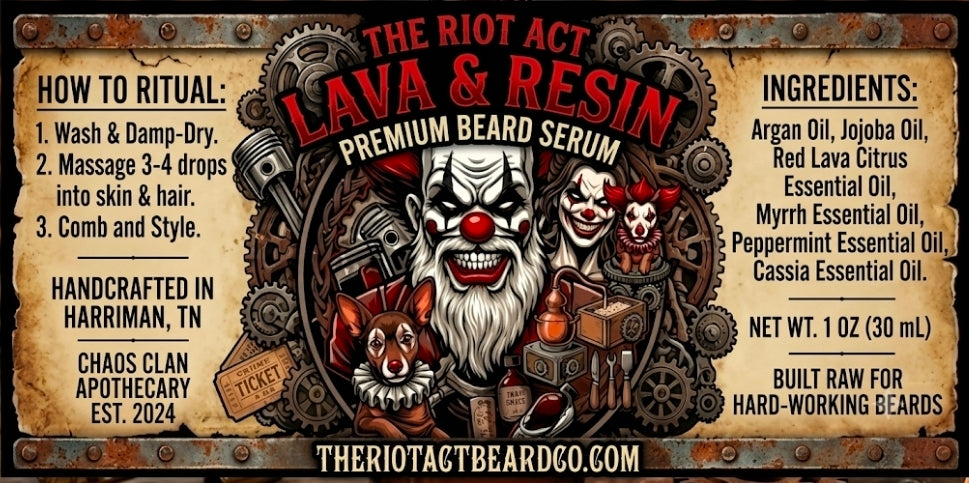 Lava & Resin Beard Oil detail