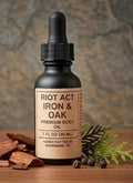 Iron & Oak Premium Body Oil | Riot Act Beard Co.