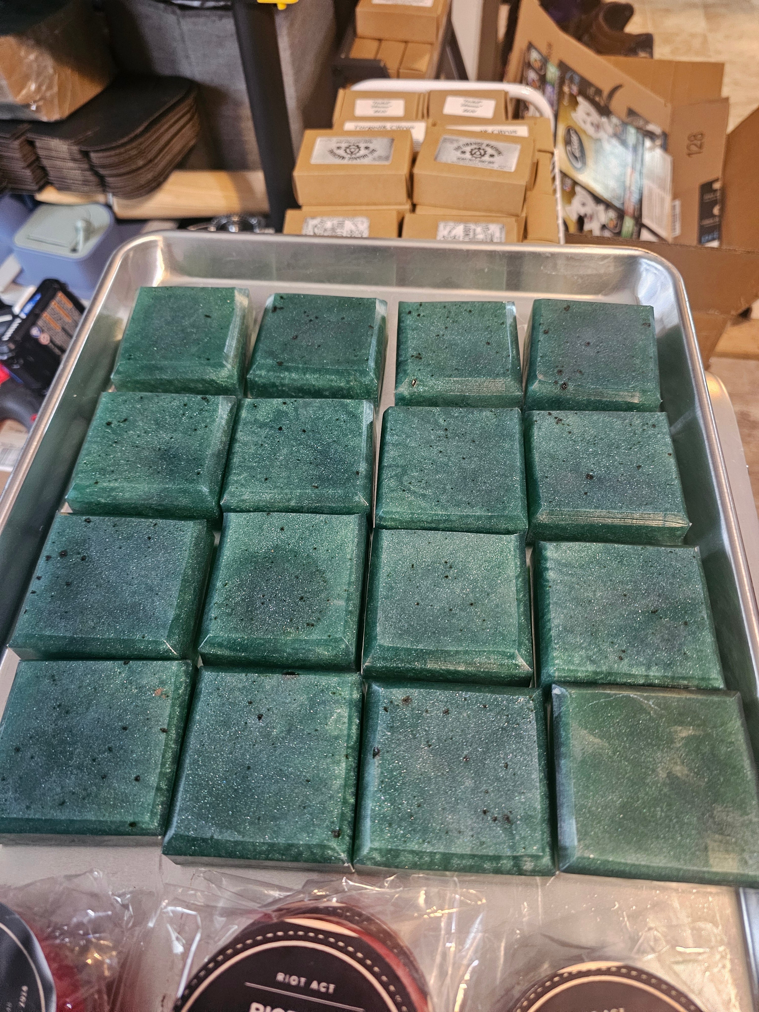 Copper Cobalt Aloe Matcha Artisan Soap Bar XL