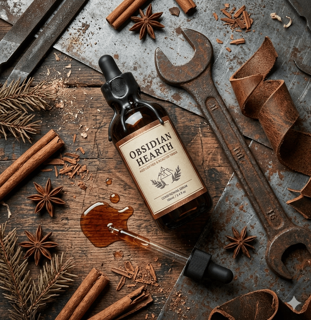 The Riot Act Obsidian Beard & Hair Serum — Small Batch Smoky Hearth Men's Conditioning Serum