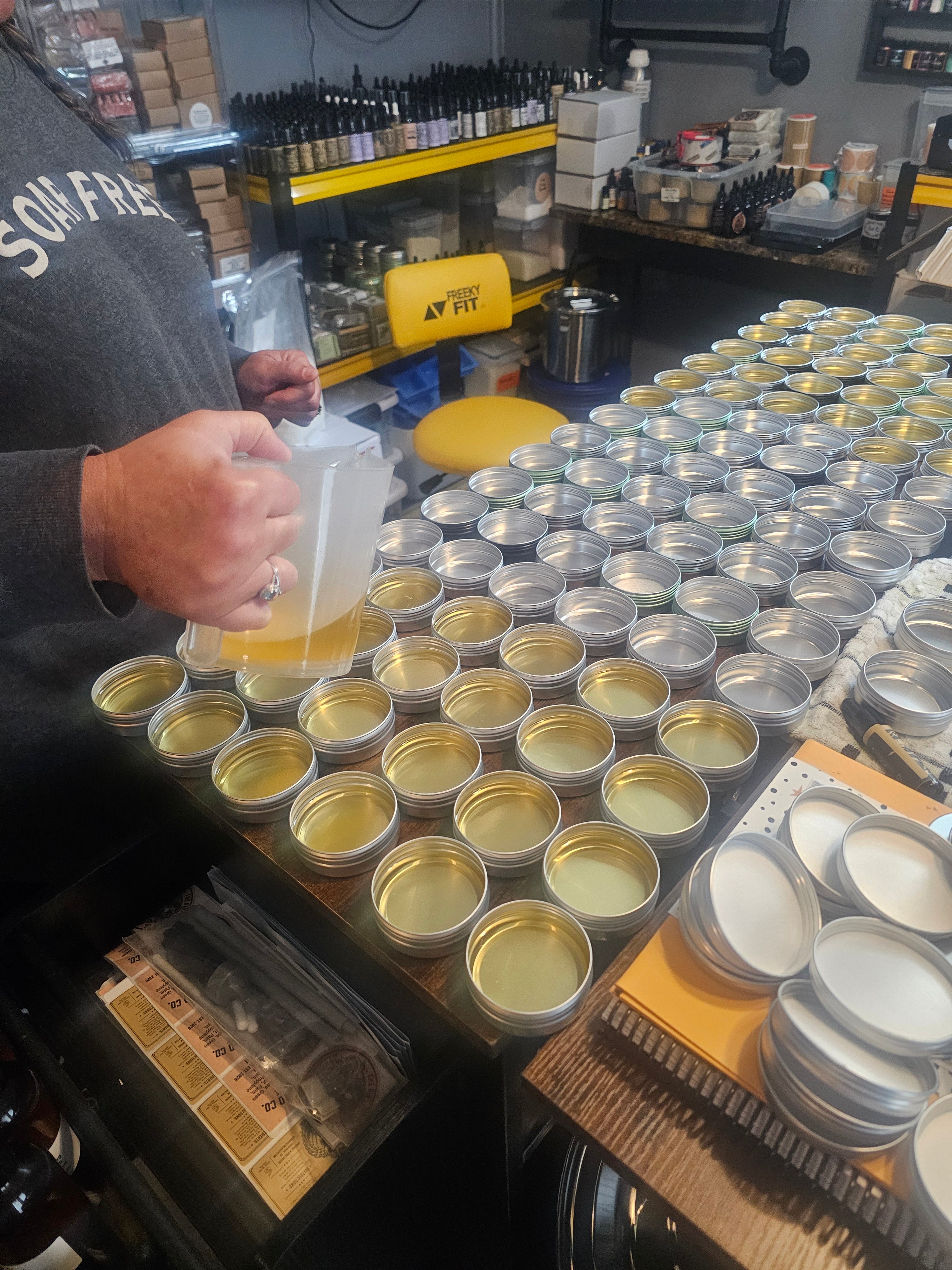 Off-Rd Red Beard Balm on display