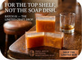 "Bourbon & Cola Seltzer" soap bars.