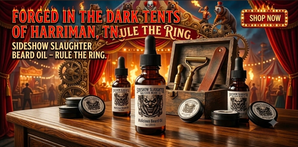 Sideshow Slaughter Malicious Beard Oil bottle