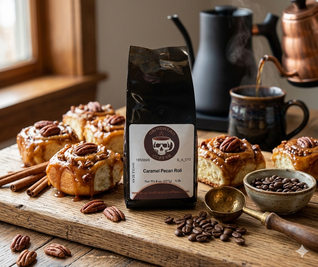 Caramel Pecan Roll Flavor Coffee - Breakfast Coffee - Coffee Lover - 1/2 lb