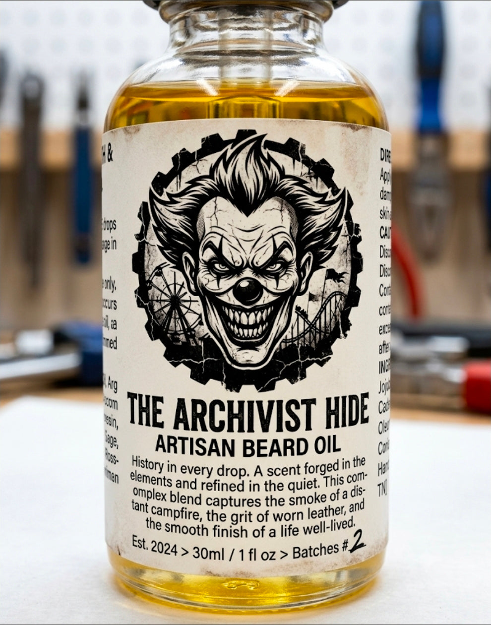 Archivist Hide Artisan Beard Oil bottle