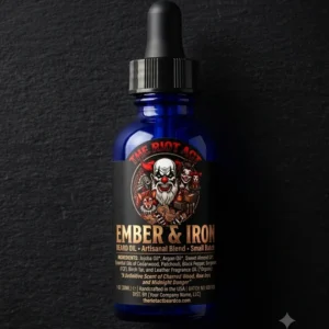 The Riot Act Ember & Iron Beard Oil — Artisanal Blend Small Batch